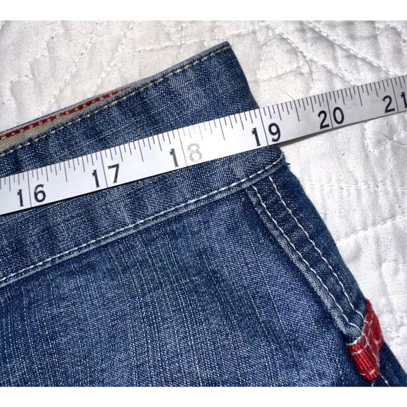 Vintage Marithe Francois Girbaud Men Sz 38M Baggy Wide Leg Red Trim 90s Y2K Jean - Picture 12 of 15